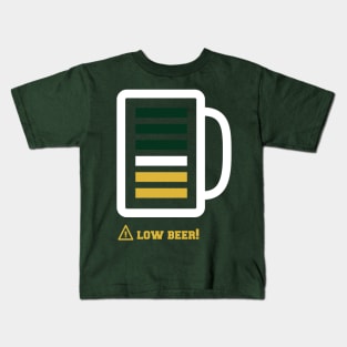 Low Beer Alert Shirt for Beer Lovers St Patricks Day Gift Kids T-Shirt